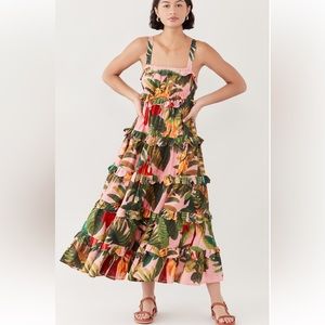 Farm Rio Pink Cocoa Forest Dress